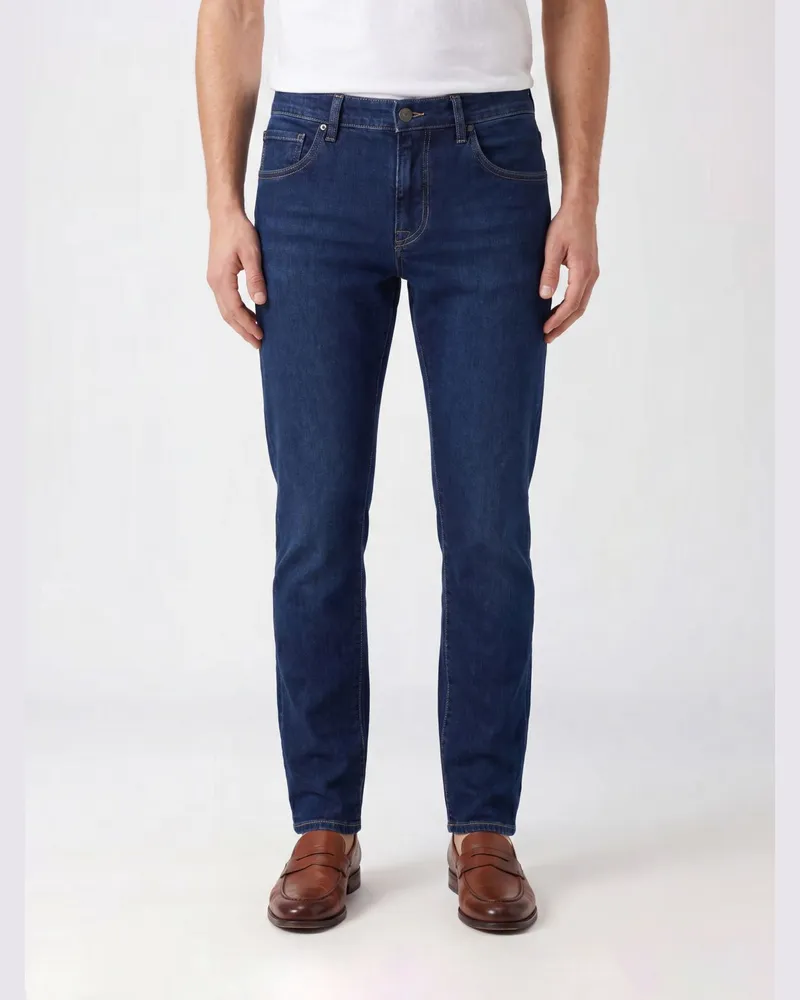 PT TORINO Skinny-Fit-Jeans aus Stretch-Baumwoll- und Seiden-Denim mit mittlerer Leibhöhe Denim