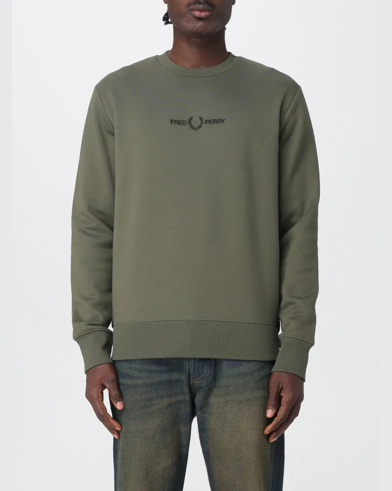 Fred Perry Sweatshirt herren Grün