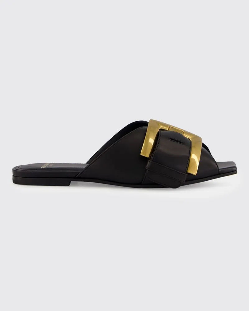 Balmain Anthem Mules aus Leder Schwarz