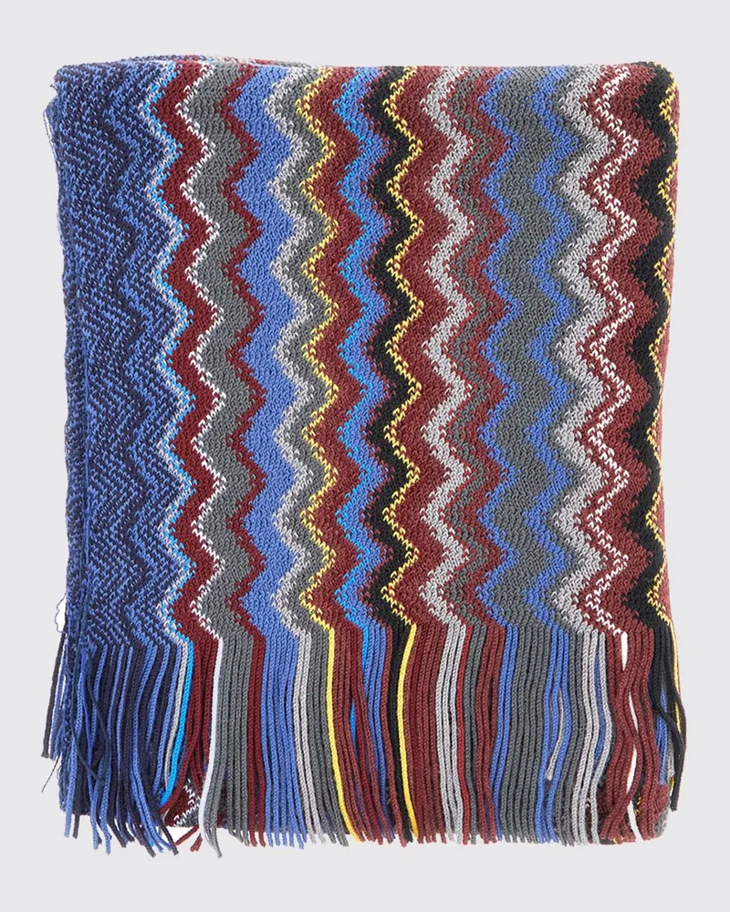 Missoni Schal aus Wollmischung mit abstraktem Streifenmuster Bunt