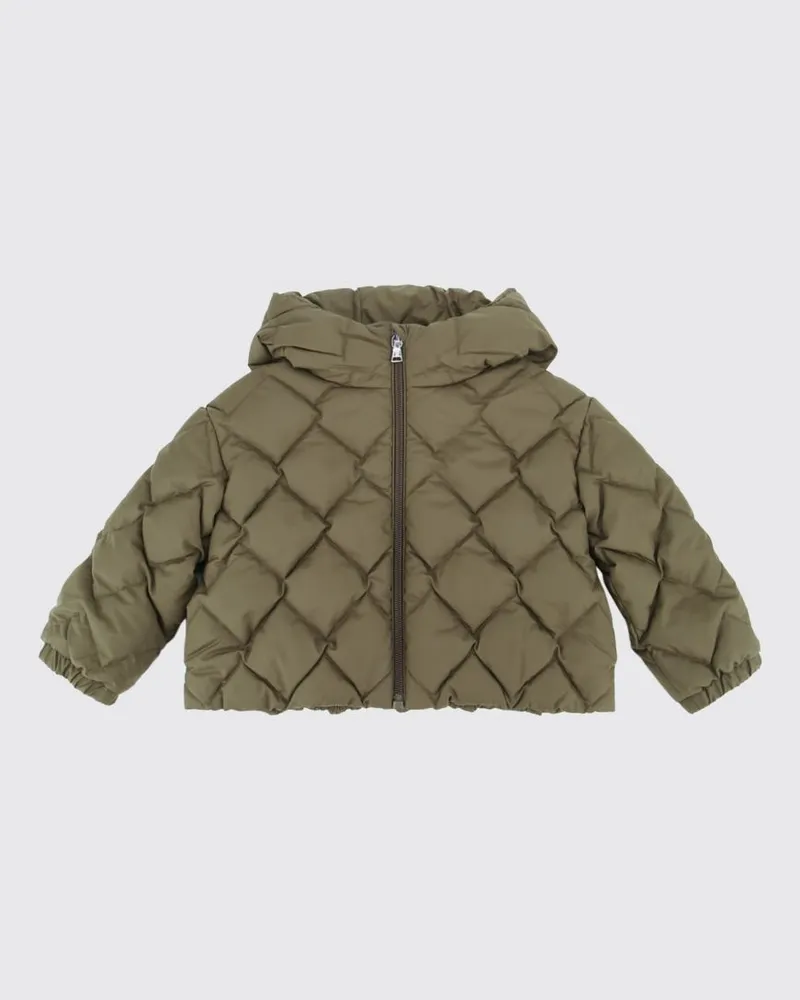 Moncler Ava Daunenjacke aus recyceltem Funktionsstoff mit Kapuze für Mädchen Military