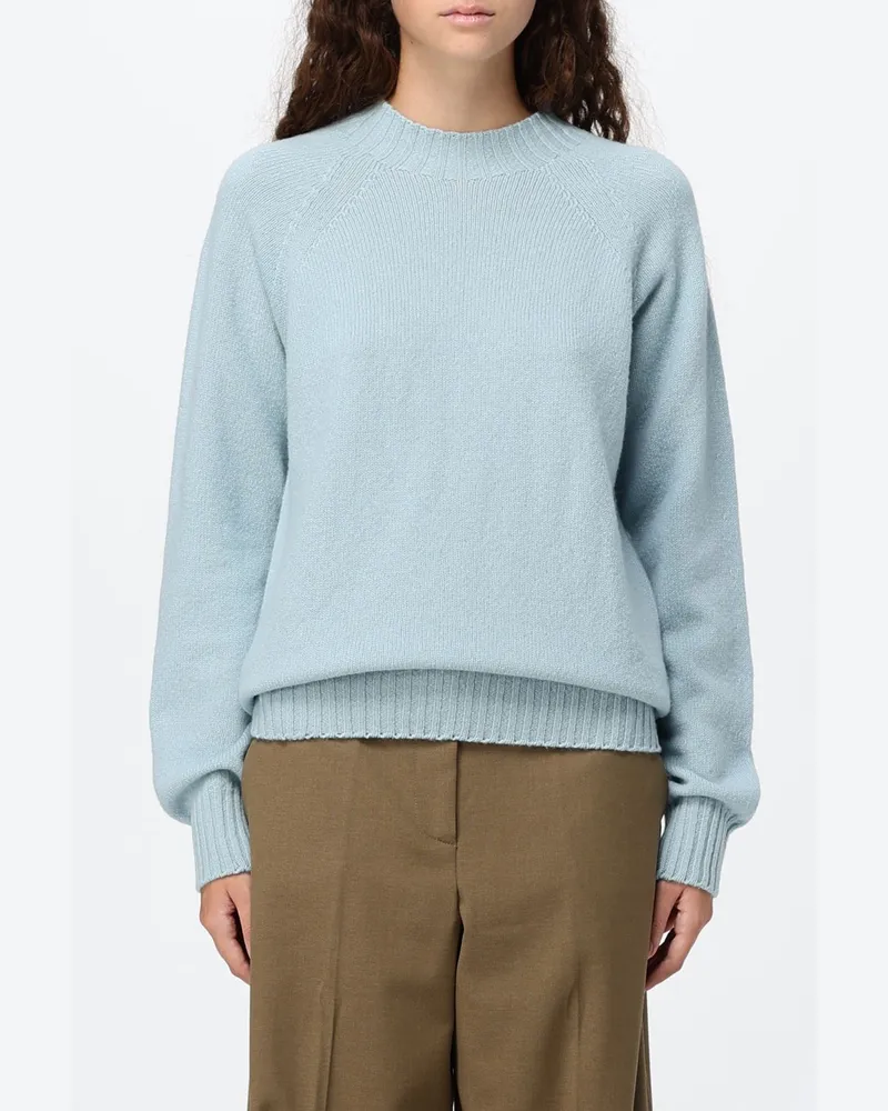Drumohr  Slim-Fit-Rollkragenpullover aus gerippter Lammwolle Blau
