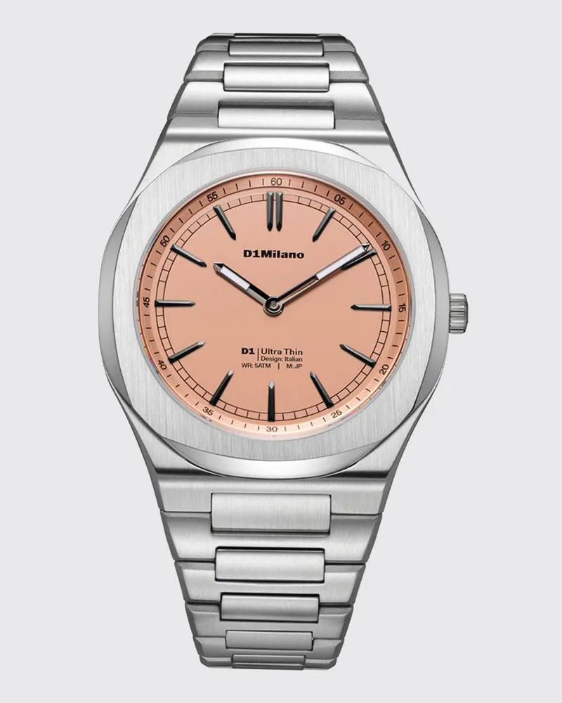 D1 Milano Groovy Silver Uhr Silber