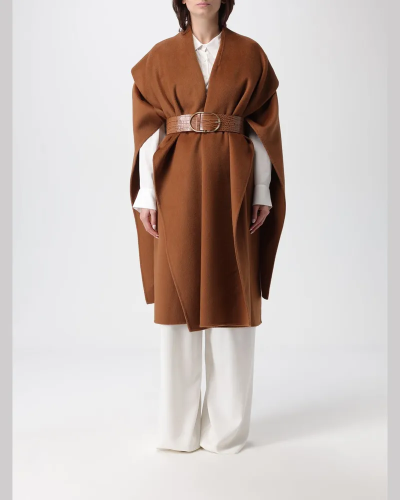 Elisabetta Franchi Mantel damen Braun