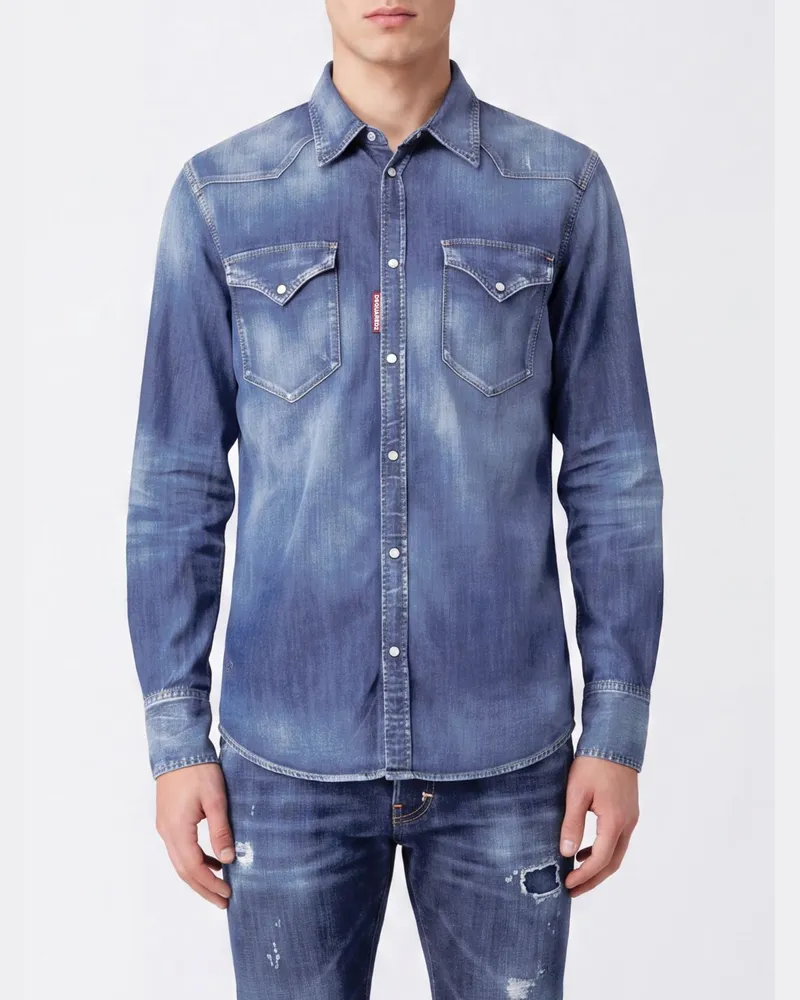 Dsquared2 Hemd herren Navy