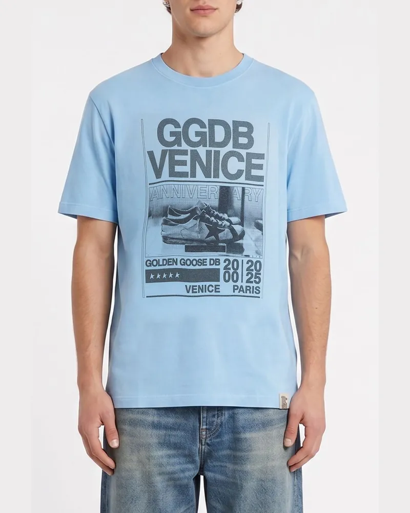 Golden Goose T-shirt herren Hellblau