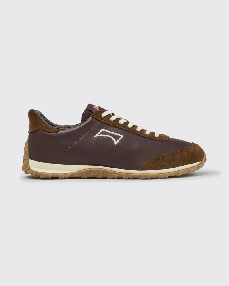 Camper Drift Walk Sneaker aus Leder und Wildleder mit Vibram-Sohle Braun