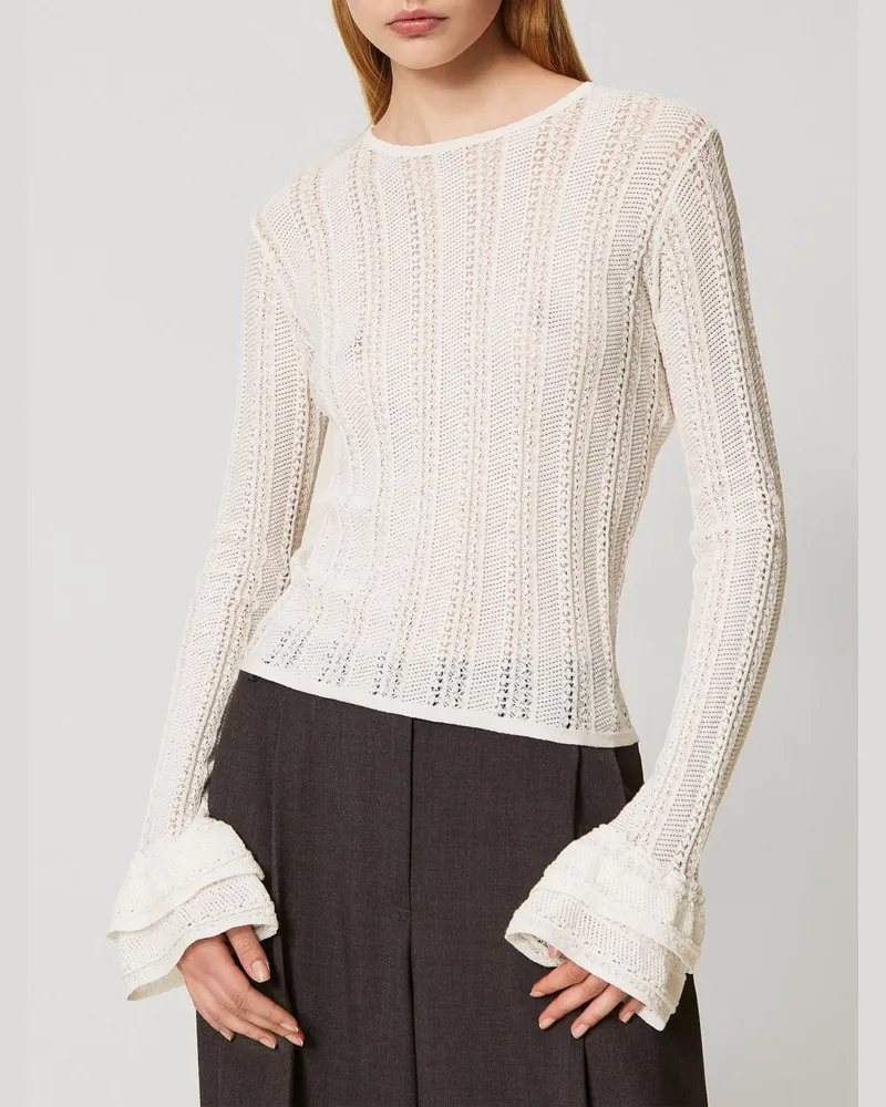 Twin-Set Top damen Weiß