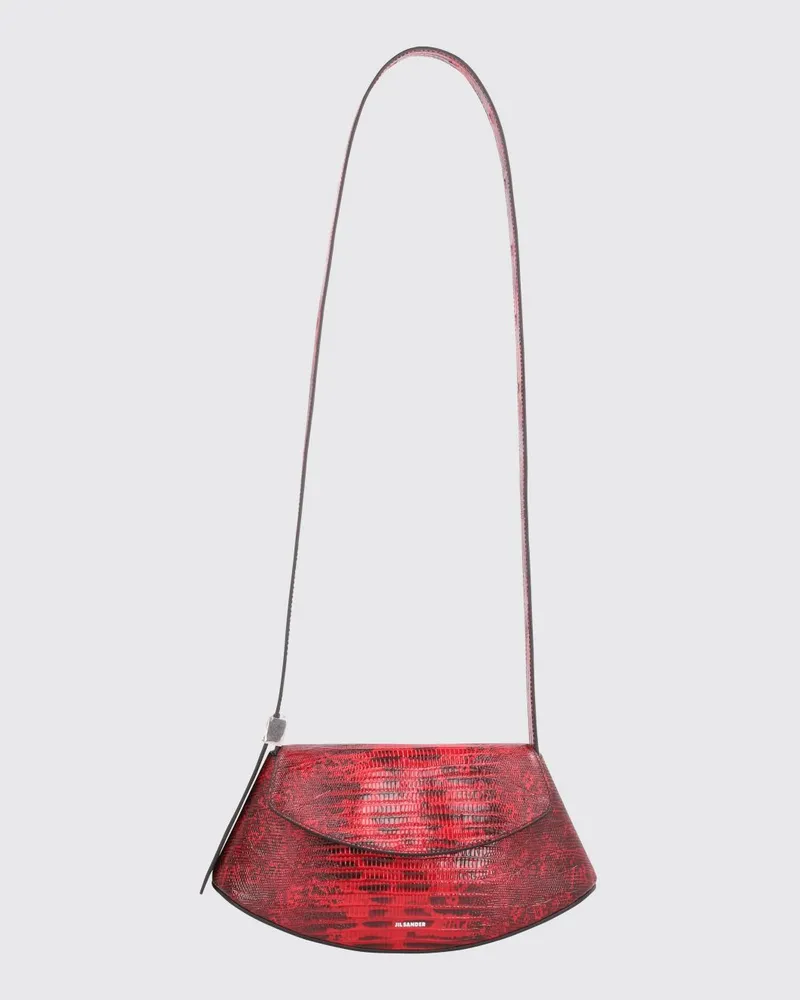 Jil Sander Schultertasche damen Burgunderrot