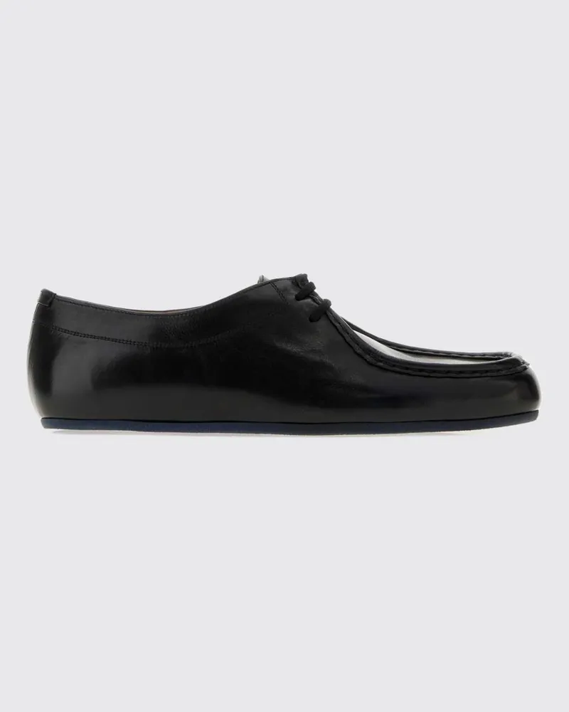 Jil Sander Hood Derby-Schuhe aus Kalbsleder mit Gummisohle Schwarz