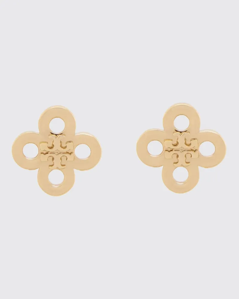 Tory Burch Forget Me Not Blumen-Ohrstecker mit Double T-Logo Stahl