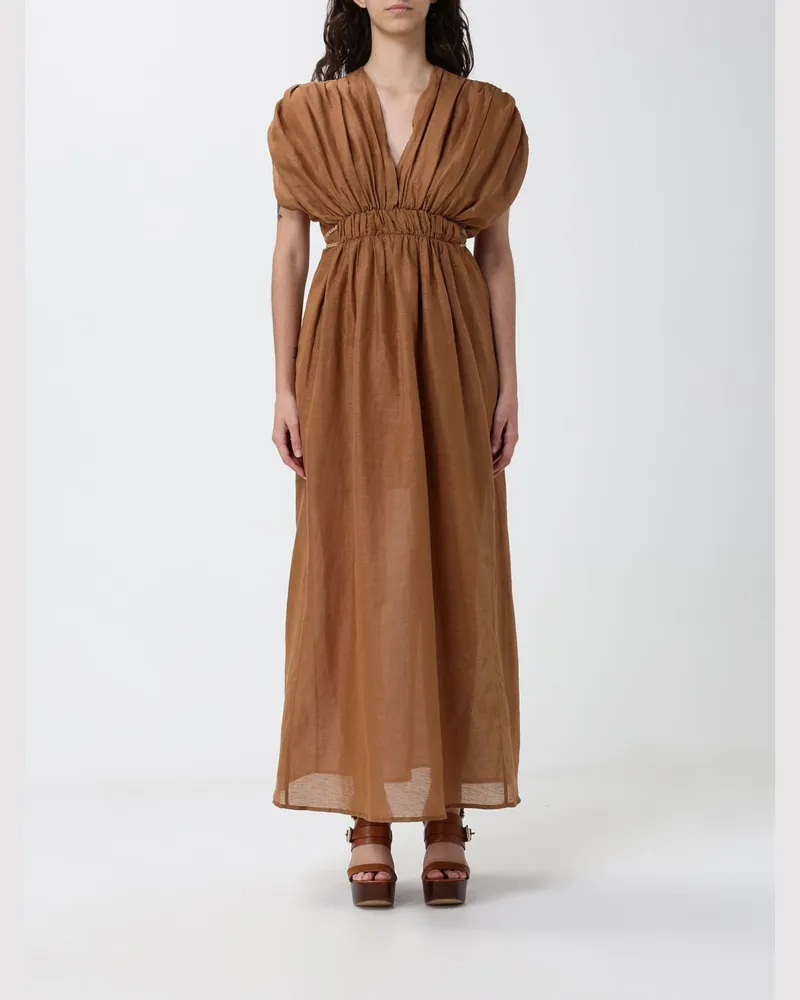 120% Lino Kleid damen Leder