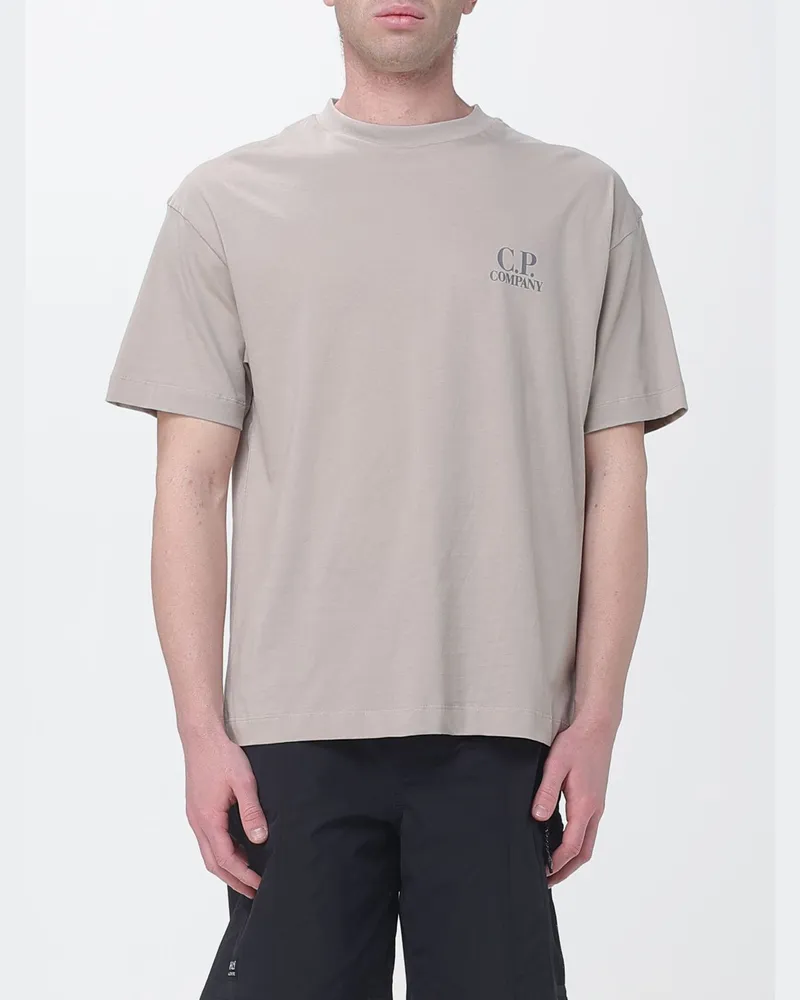 C.P. Company Baumwoll-T-Shirt mit Logo Grau