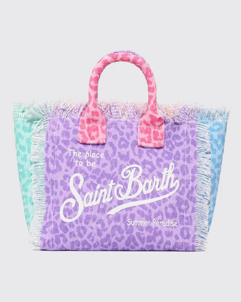 MC2 Saint Barth Vanity Baumwolltasche mit bedrucktem Logo Fa03