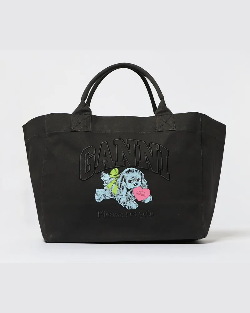Ganni Schultertasche damen Schwarz