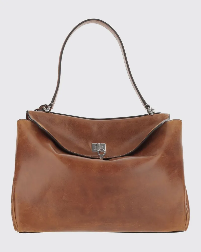 Balenciaga Leder Rodeo Tasche Braun