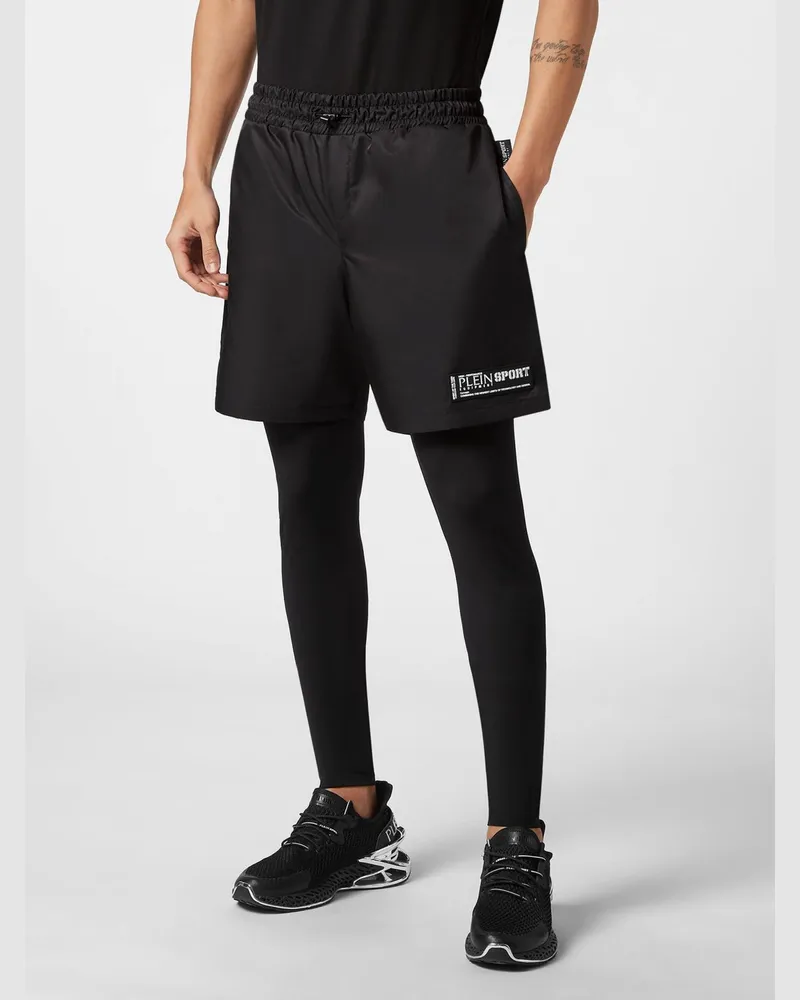 Philipp Plein Skinny-Fit Trainingshose aus technischem Stretch-Gewebe Schwarz