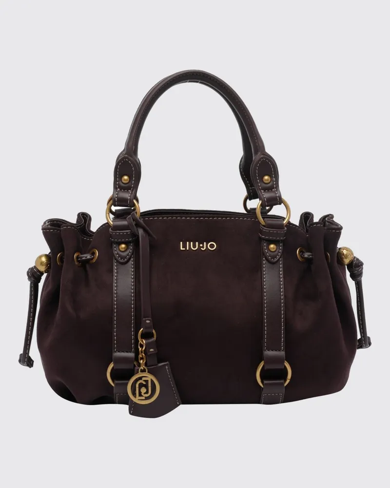 Liu Jo Handtasche Gerona aus Kunstleder in Velourslederoptik mit Charm Rot