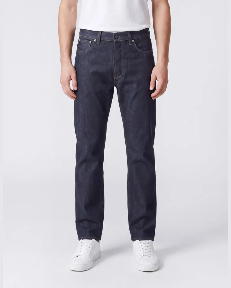 Stone Island Straight-Jeans mit normaler Passform aus Baumwolldenim und mittlerer Leibhöhe Blau