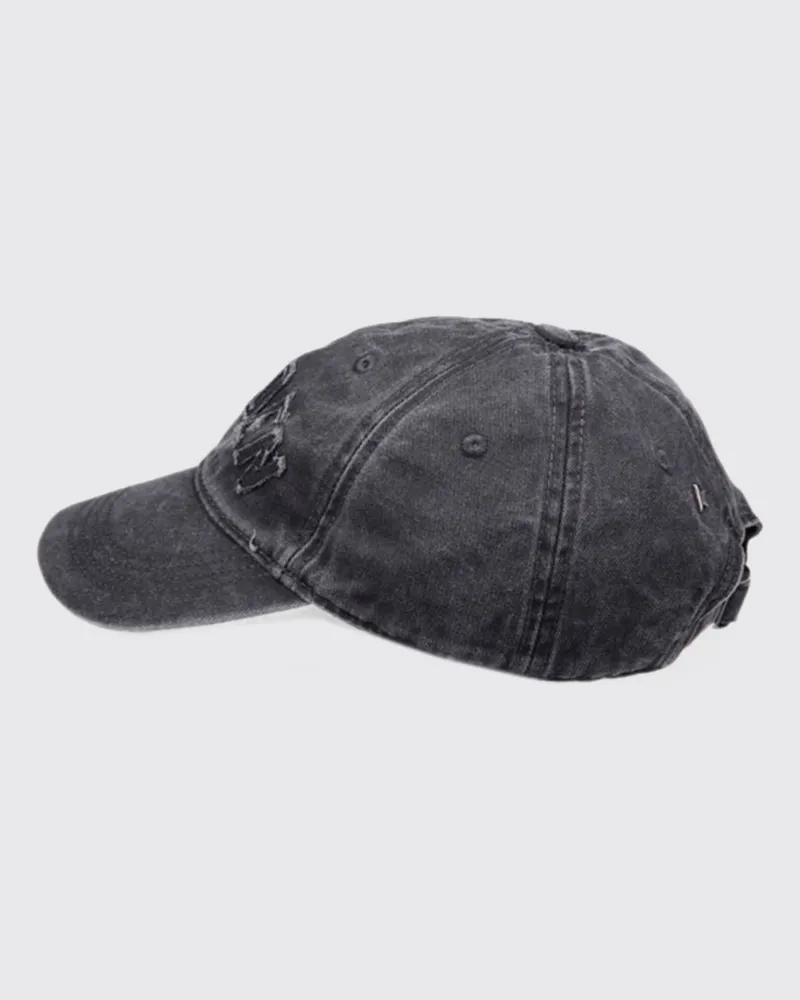 Golden Goose Jeans-Baseballkappe von mit Nieten und gesticktem Logo Grau