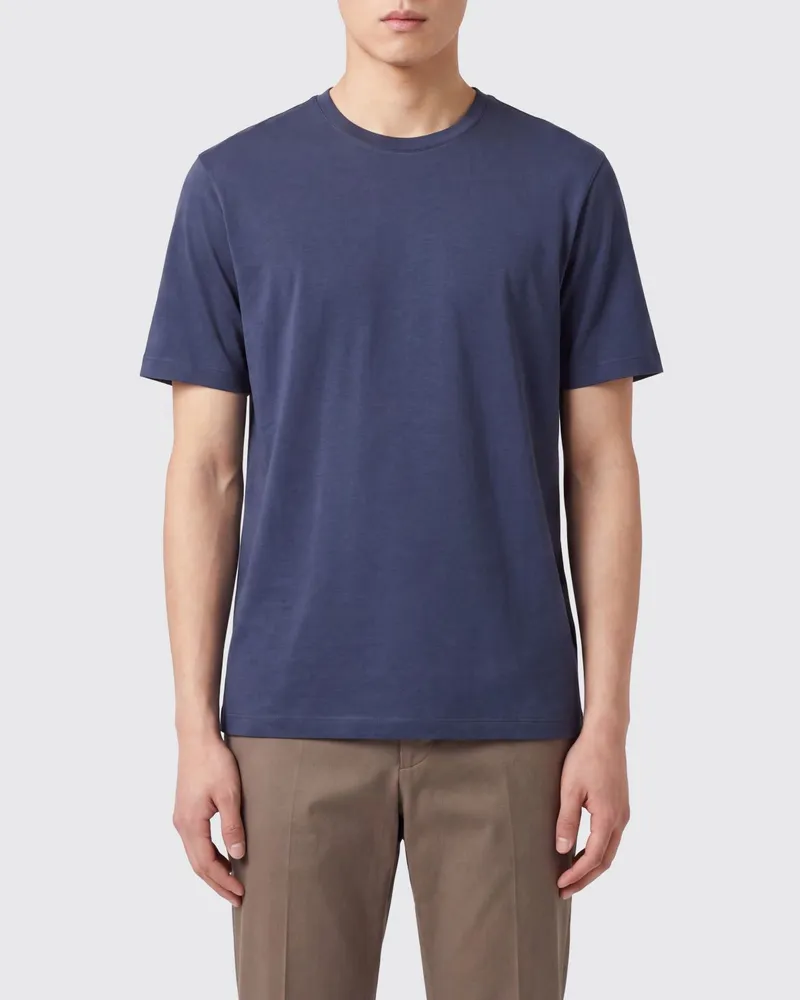 Herno Basic Baumwoll-T-Shirt Navy