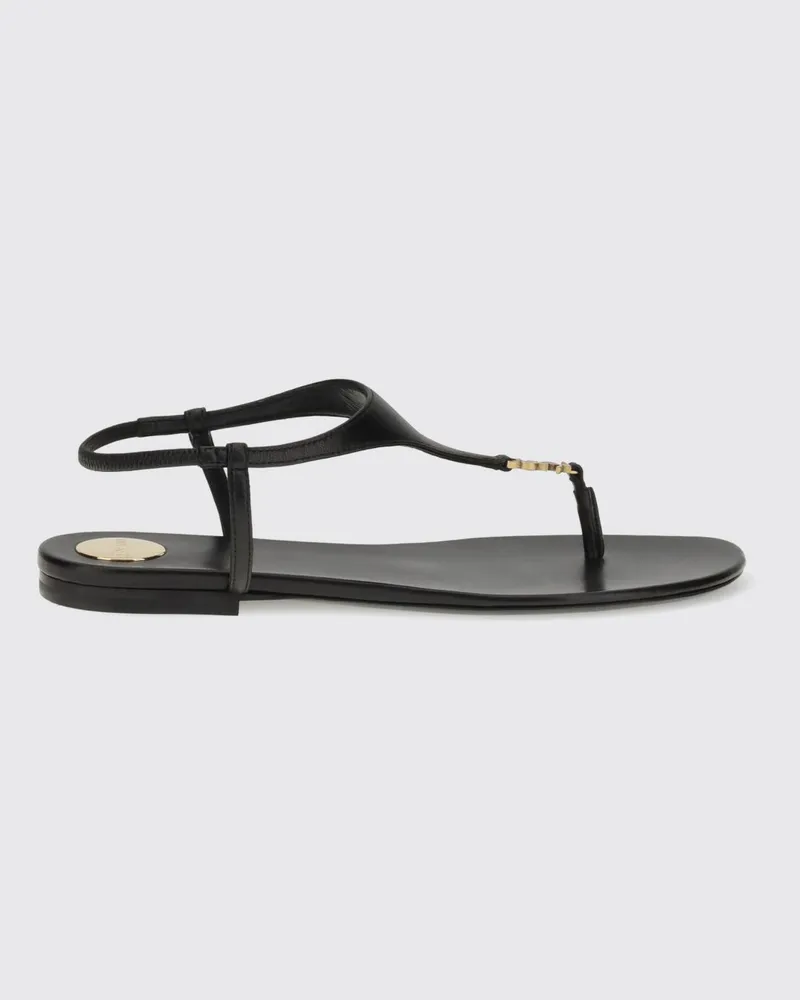Saint Laurent Flache sandalen damen Schwarz
