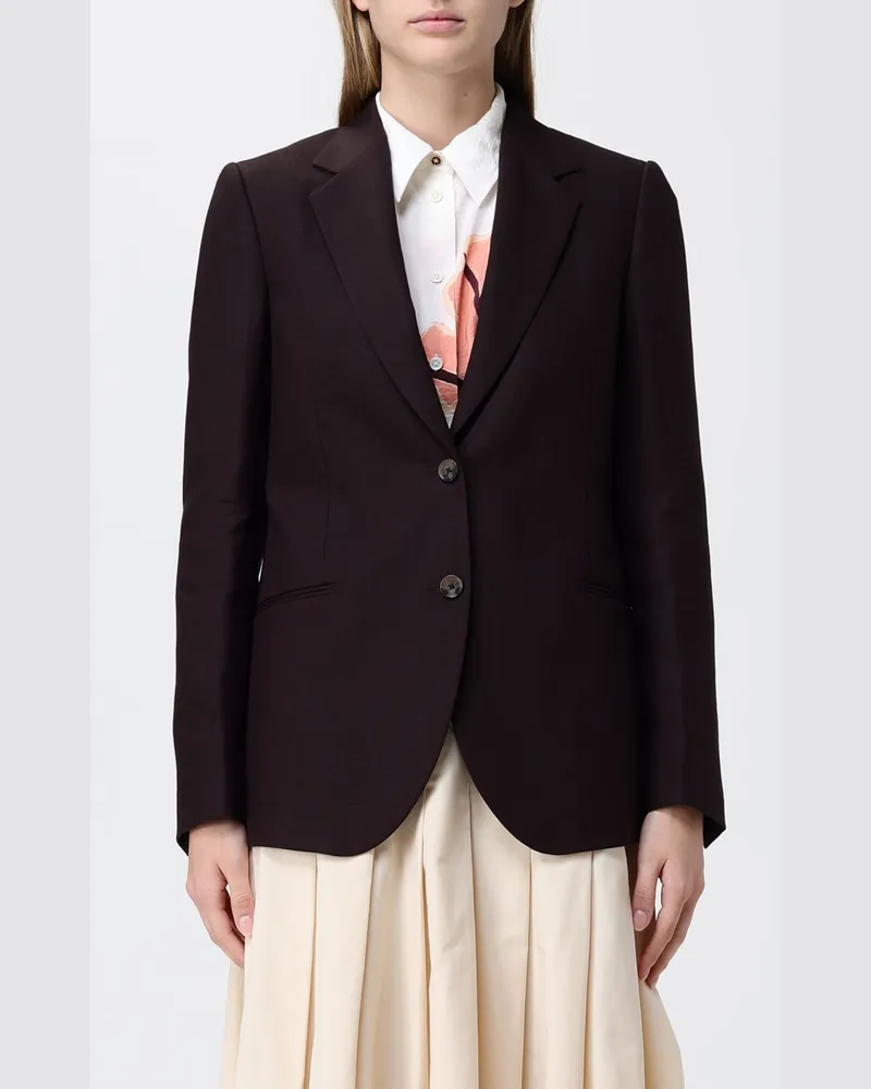 Paul Smith Einreihiger Leinenblazer Violett