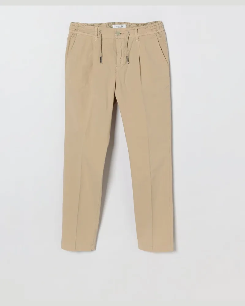 Jeckerson Stretch-Baumwollhose mit Kordelzug Beige