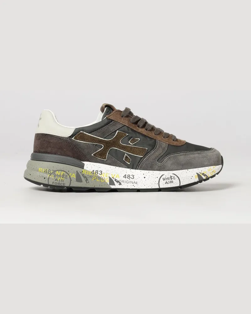 Premiata Mick Low-Top-Sneakers für Herren aus Veloursleder und Nylon Braun