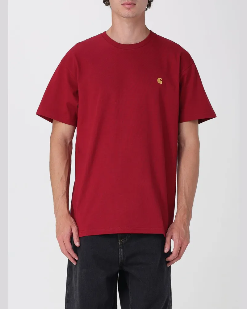 Carhartt WIP T-shirt herren Burgunderrot