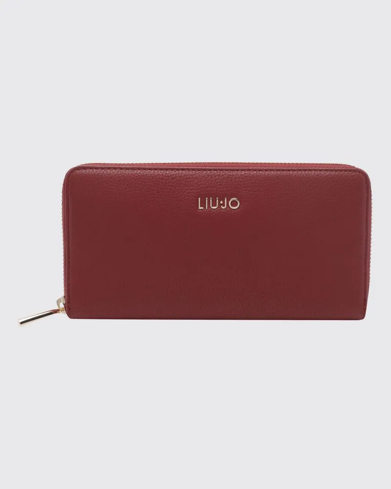 Liu Jo Continental-Brieftasche aus genarbtem Kunstleder mit Rundum-Reißverschluss Rot