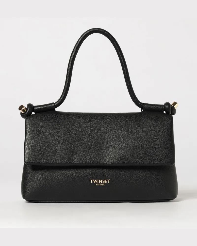 Twin-Set Kunstleder Tasche Schwarz
