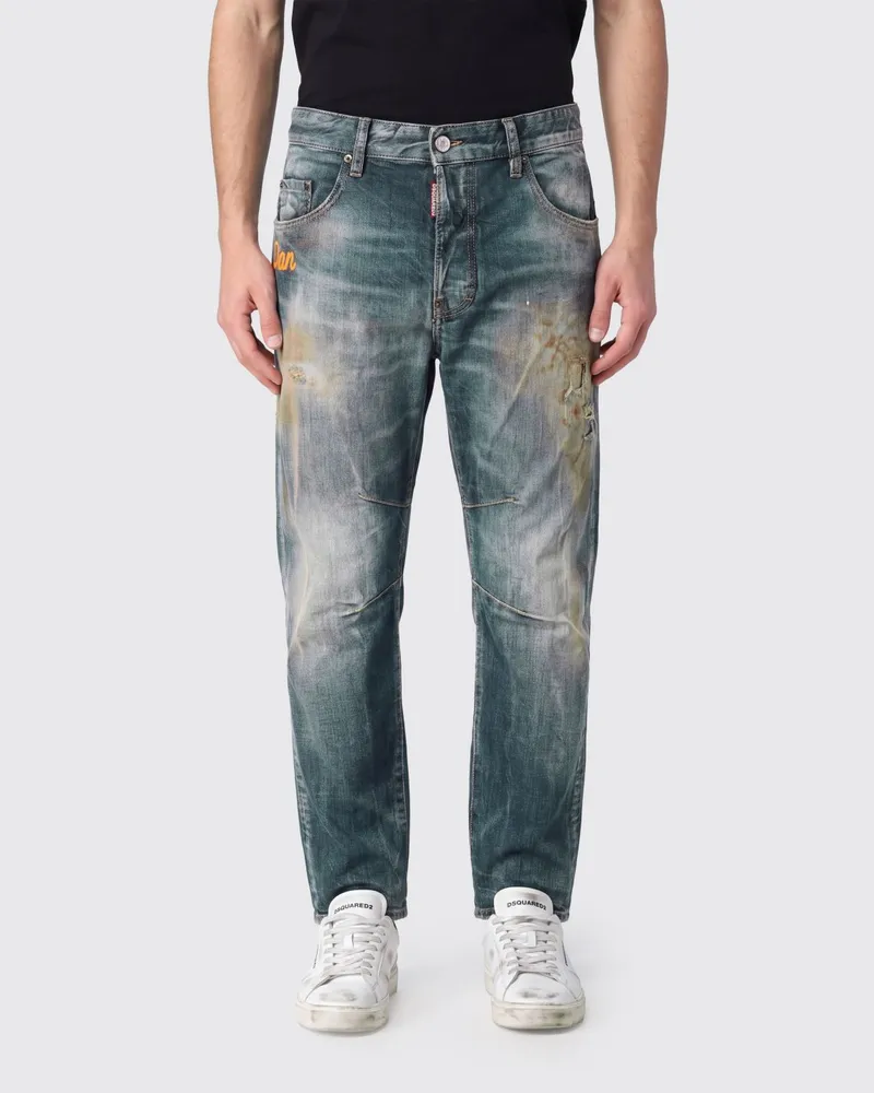 Dsquared2 Straight-Fit-Jeans Kawaii aus Distressed-Denim mit mittlerer Leibhöhe Navy