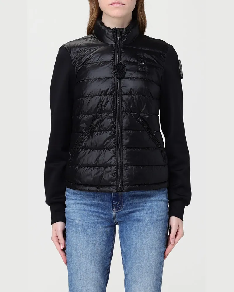 Blauer Jacke damen Schwarz
