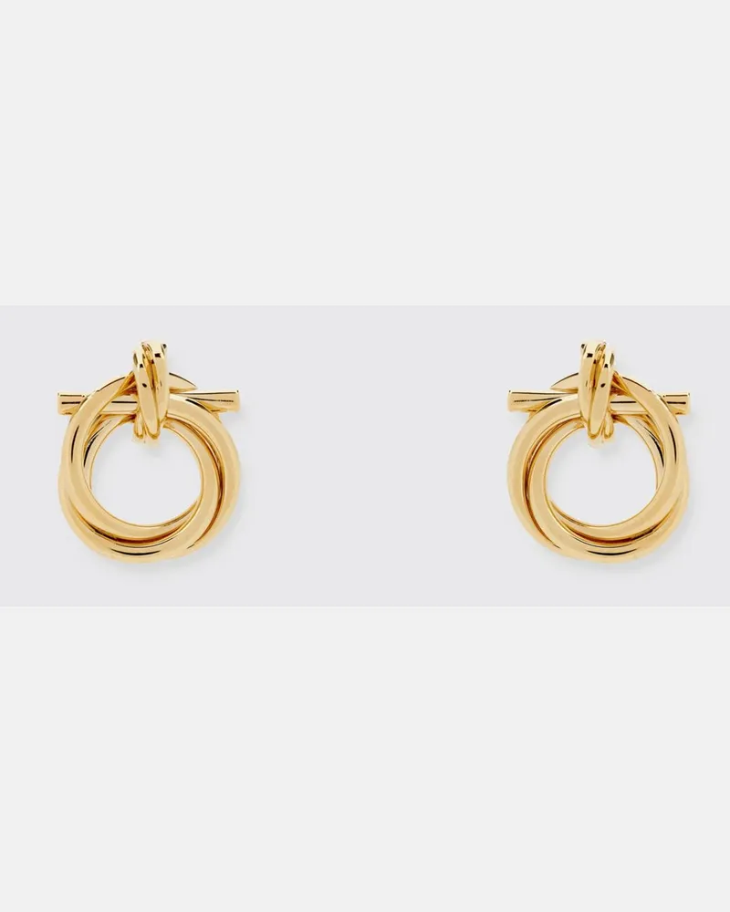 Ferragamo Gancini Ohrstecker aus Messing Gold