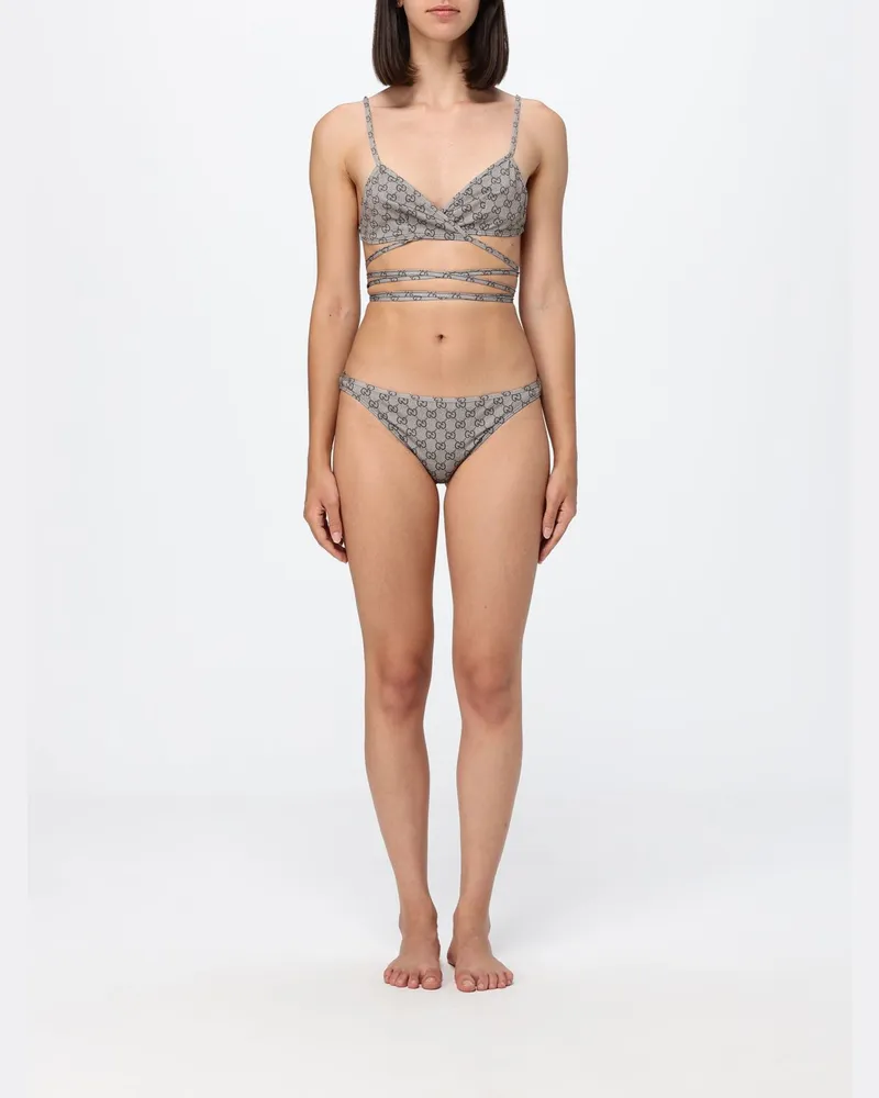 Gucci Triangel-Bikini aus Jersey mit GG-Monogramm Beige
