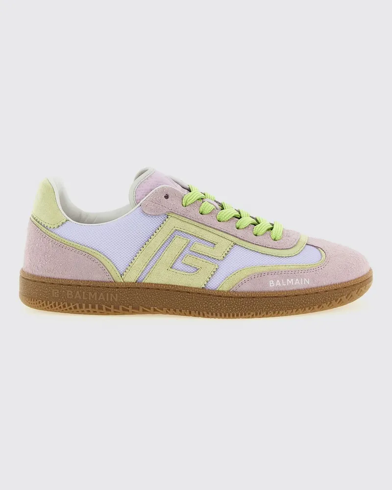 Balmain Swan Sneakers aus Wildleder und Mesh Bunt