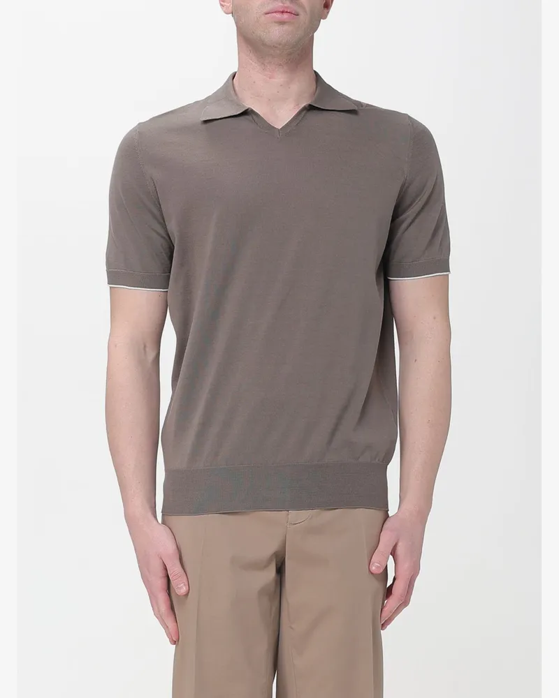 Brunello Cucinelli Polo herren Braun