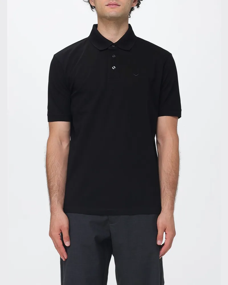 Emporio Armani Baumwoll-Poloshirt Schwarz