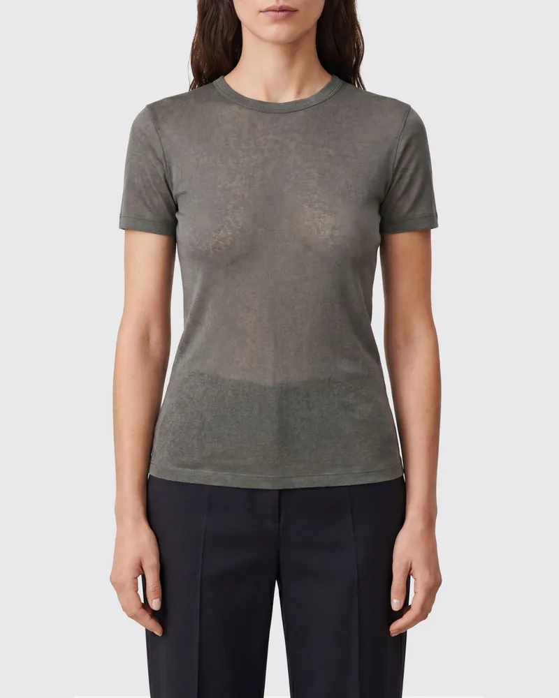 Nanushka Darcy Cropped-Sweatshirt aus recyceltem Jersey mit Stehkragen und Reißverschluss Grün