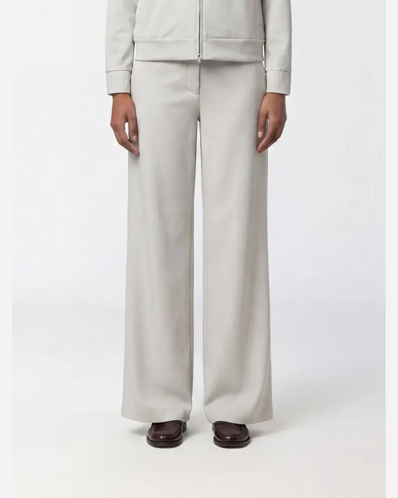 K-Way Wide-Leg-Hose von mit mittlerer Leibhöhe aus Funktionsstoff mit Schrägtaschen Beige
