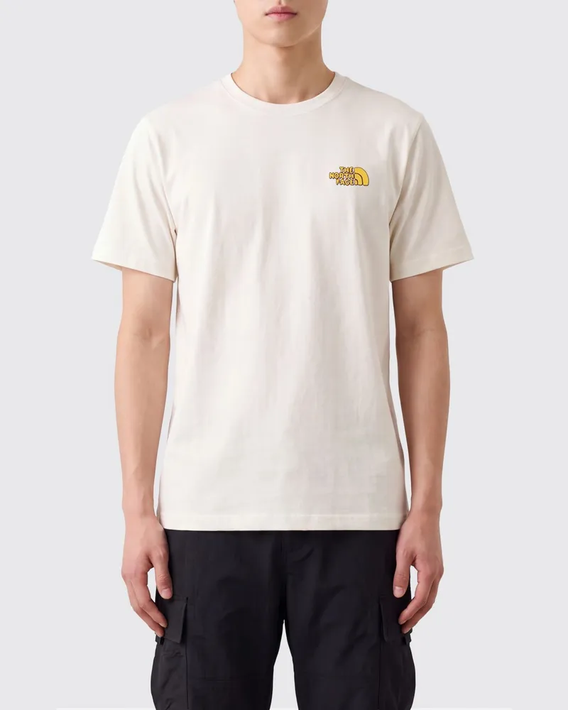 The North Face T-Shirt aus BCI-Baumwolle und recyceltem Polyester mit Grafikprint Cream