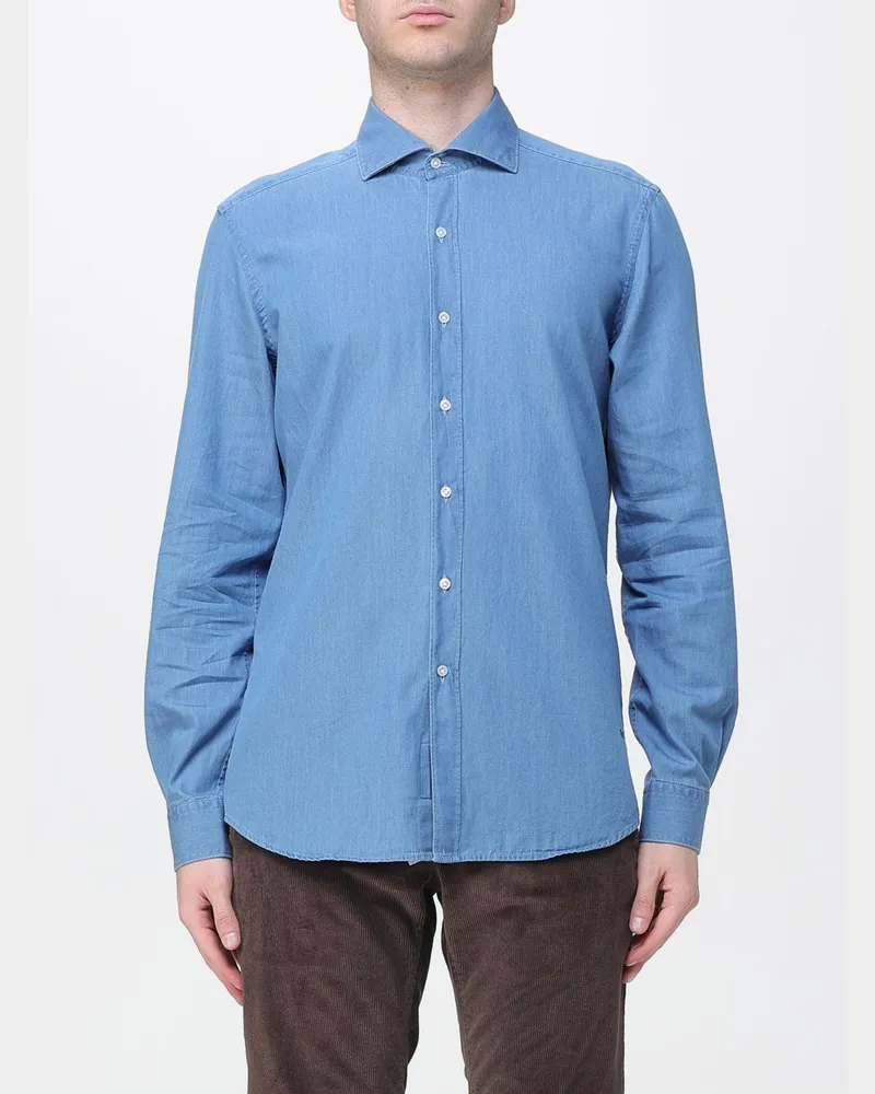 Fay Hemd herren Blau