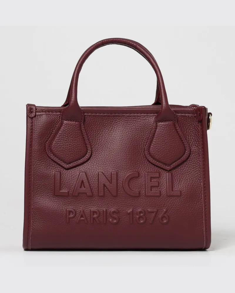 Lancel Schultertasche damen Burgunderrot