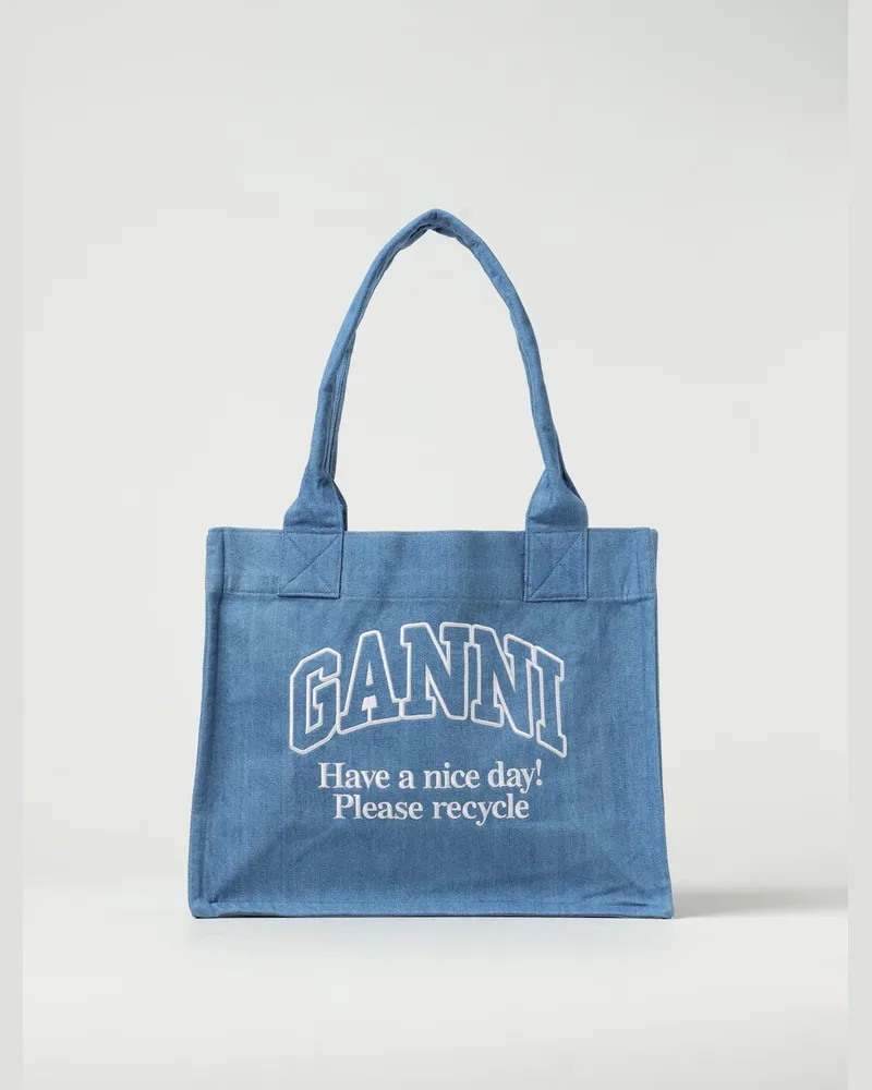 Ganni Schultertasche damen Denim