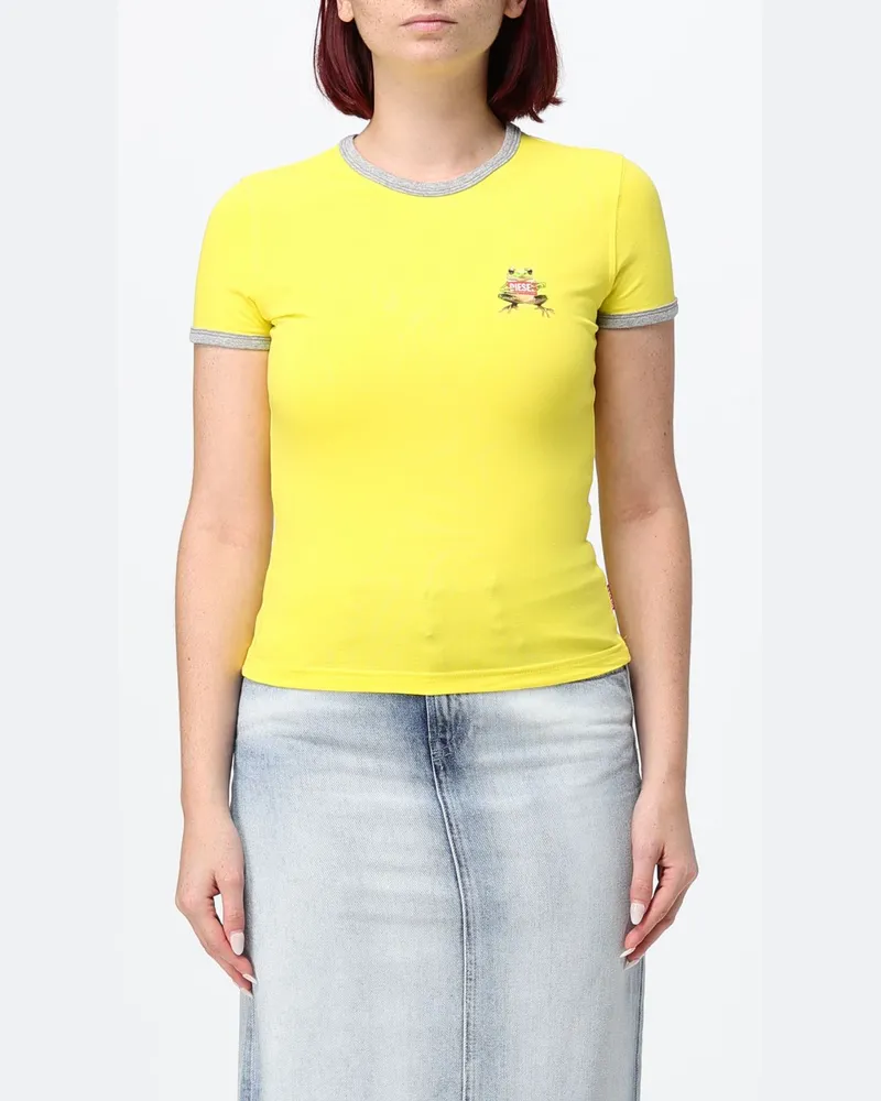 Diesel T-shirt damen Gelb