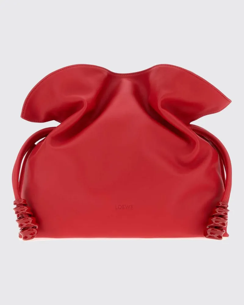 Loewe Flamenco Clutch aus Leder Sangria