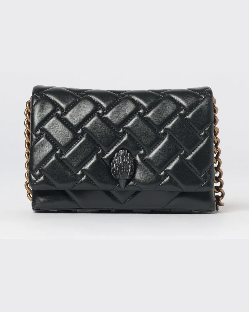 Kurt Geiger Gesteppte Kensington Mini-Tasche aus Glattleder Schwarz