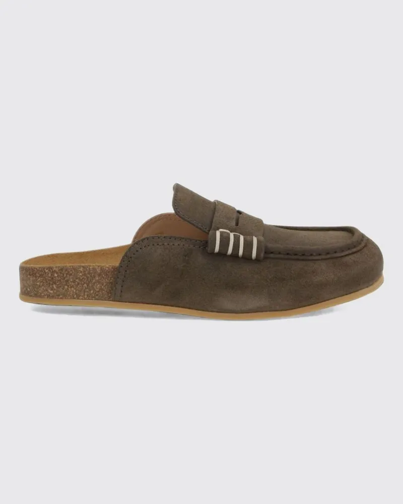J.W.Anderson Wildleder-Mules mit Kettendetail und niedrigem Absatz Grau