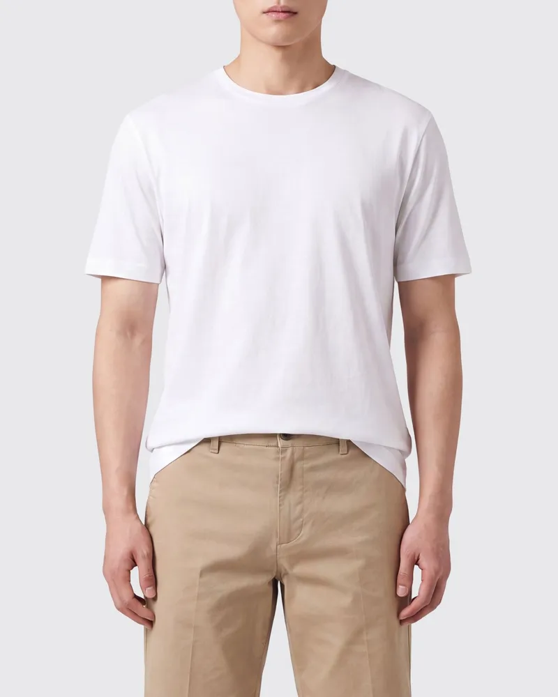 HUGO BOSS Thompson Baumwollmisch-T-Shirt Weiß
